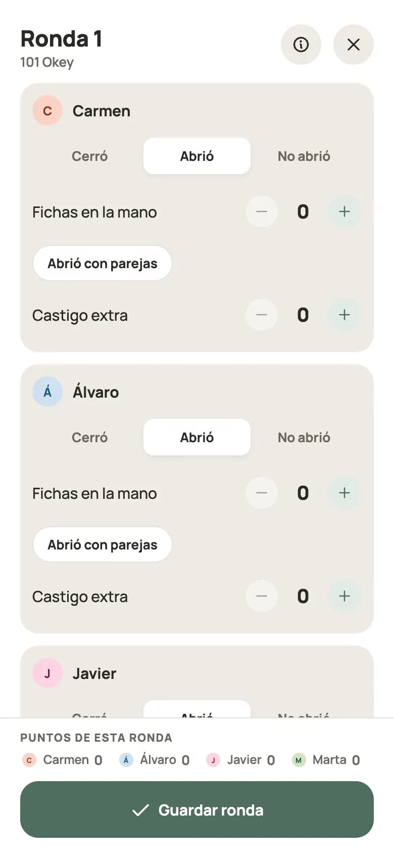 Anotar una ronda de 101 Okey en Yazboz Guru