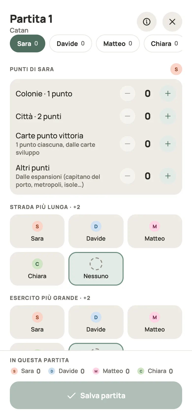 Inserimento di una mano di Catan in Yazboz Guru