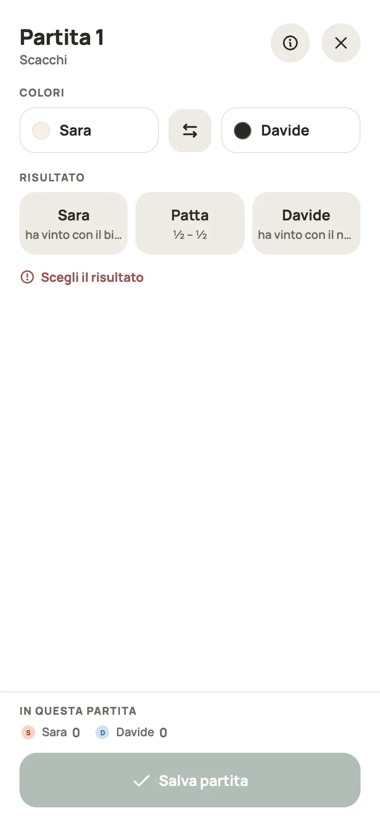 Inserimento di una mano di Scacchi in Yazboz Guru